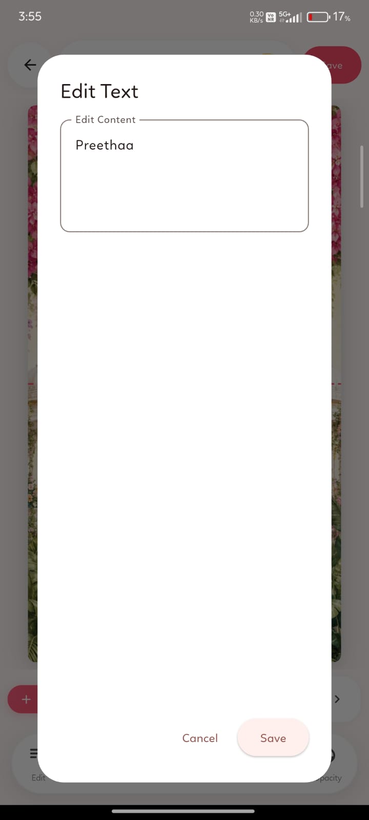 Edit Text dialog